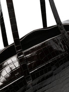 Borsa tote per donna Alysi  marrone con texture coccodrillo 366686 A6110 FOND ALYSI 