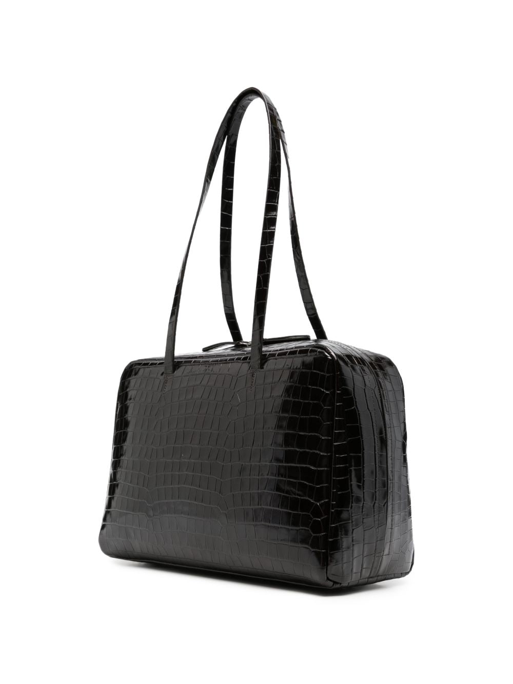 Borsa tote per donna Alysi  marrone con texture coccodrillo 366686 A6110 FOND ALYSI 