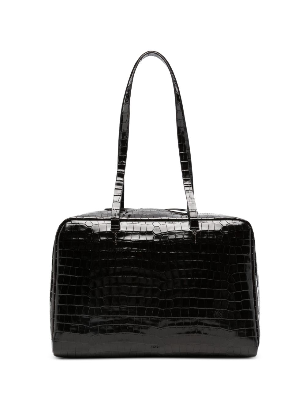 Borsa tote per donna Alysi  marrone con texture coccodrillo 366686 A6110 FOND ALYSI 