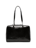 Borsa tote per donna Alysi  marrone con texture coccodrillo 366686 A6110 FOND ALYSI 