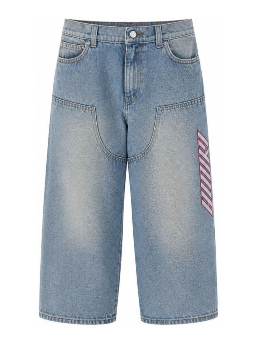 Jeans per bambino Amiri Kids denim con ricamo logo sul davanti ACBMJE1002 000F AMIRI KIDS 
