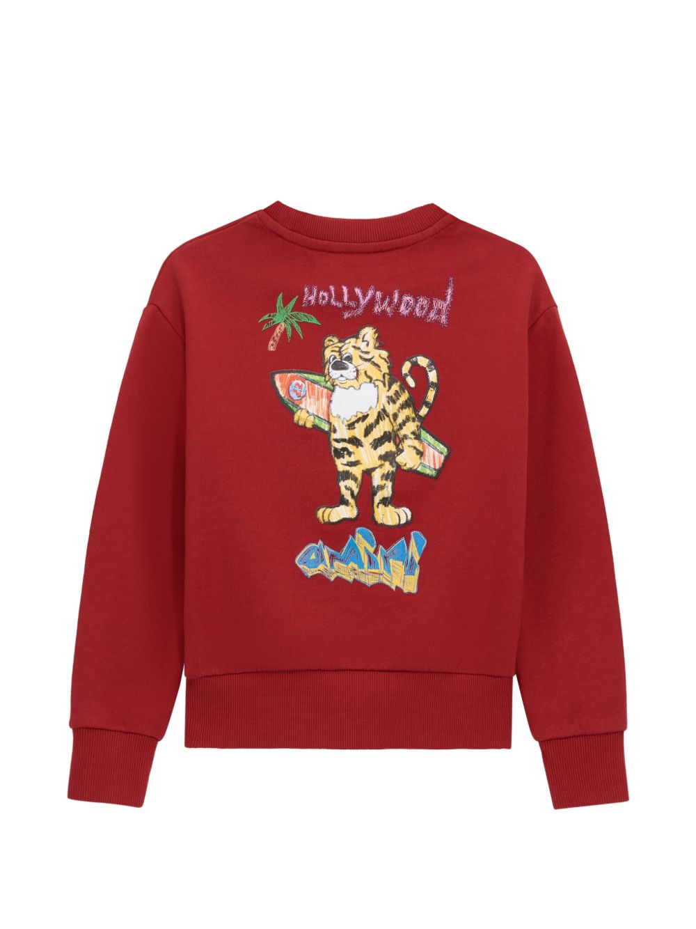 Felpa per bambino Amiri Kids rossa con ricamo logo sul petto ACTOJR1023 600 AMIRI KIDS 