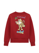 Felpa per bambino Amiri Kids rossa con ricamo logo sul petto ACTOJR1023 600 AMIRI KIDS 