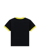 T-shirt per bambino Amiri Kids nera con logo sul davanti ACTOJR1029 001 AMIRI KIDS 
