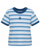 T-shirt per bambino Amiri Kids blu con design a righe ACTOJR1034 420 AMIRI KIDS 