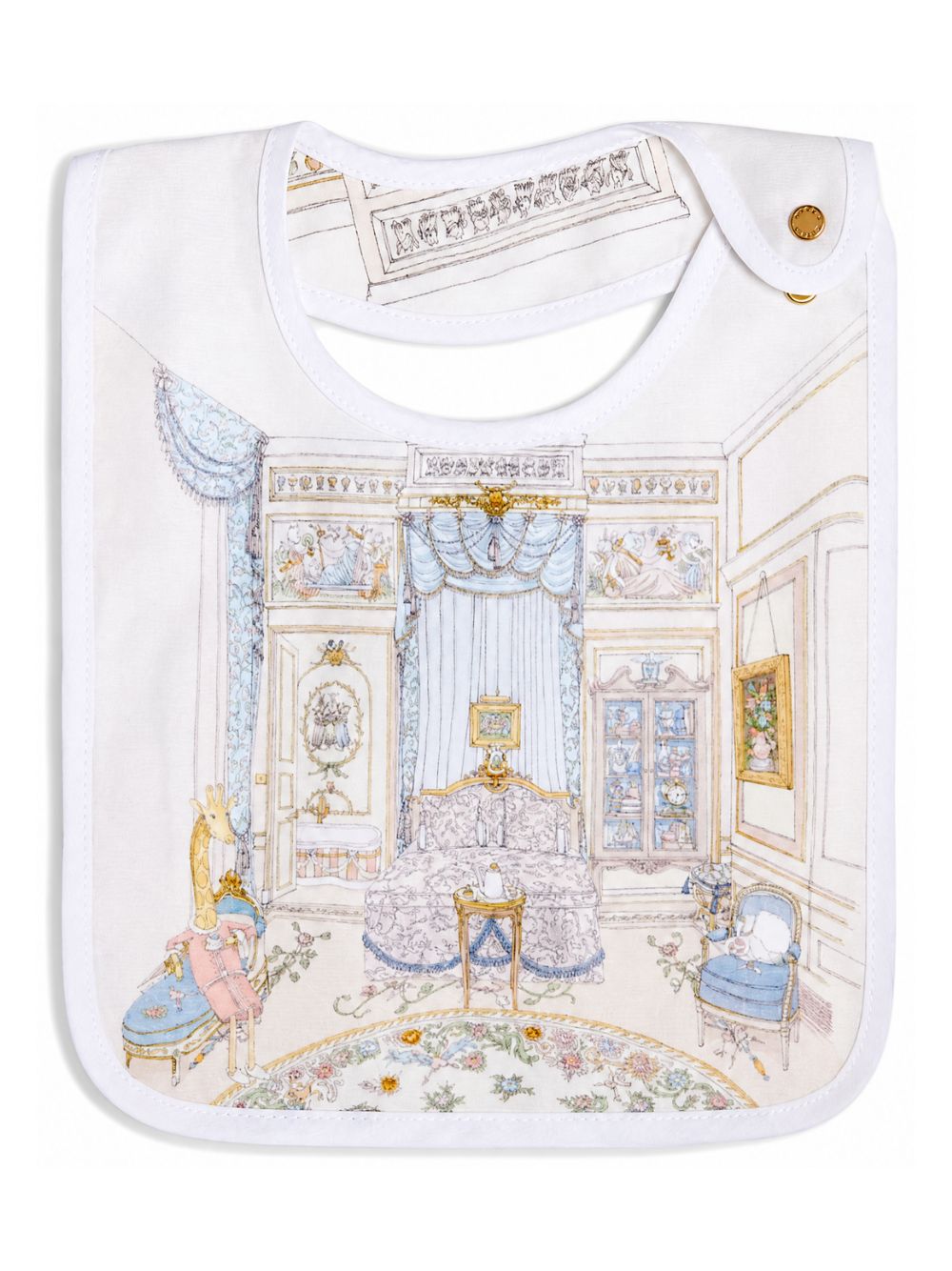Bavaglino per neonati Atelier Choux bianco con stampa BI-CS-FRB E-U ATELIER CHOUX PARIS KIDS 