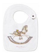 Bavaglino per neonati Atelier Choux Paris bianco con stampa cavalluccio a dondolo BI-CS-ROH O-U ATELIER CHOUX PARIS KIDS 