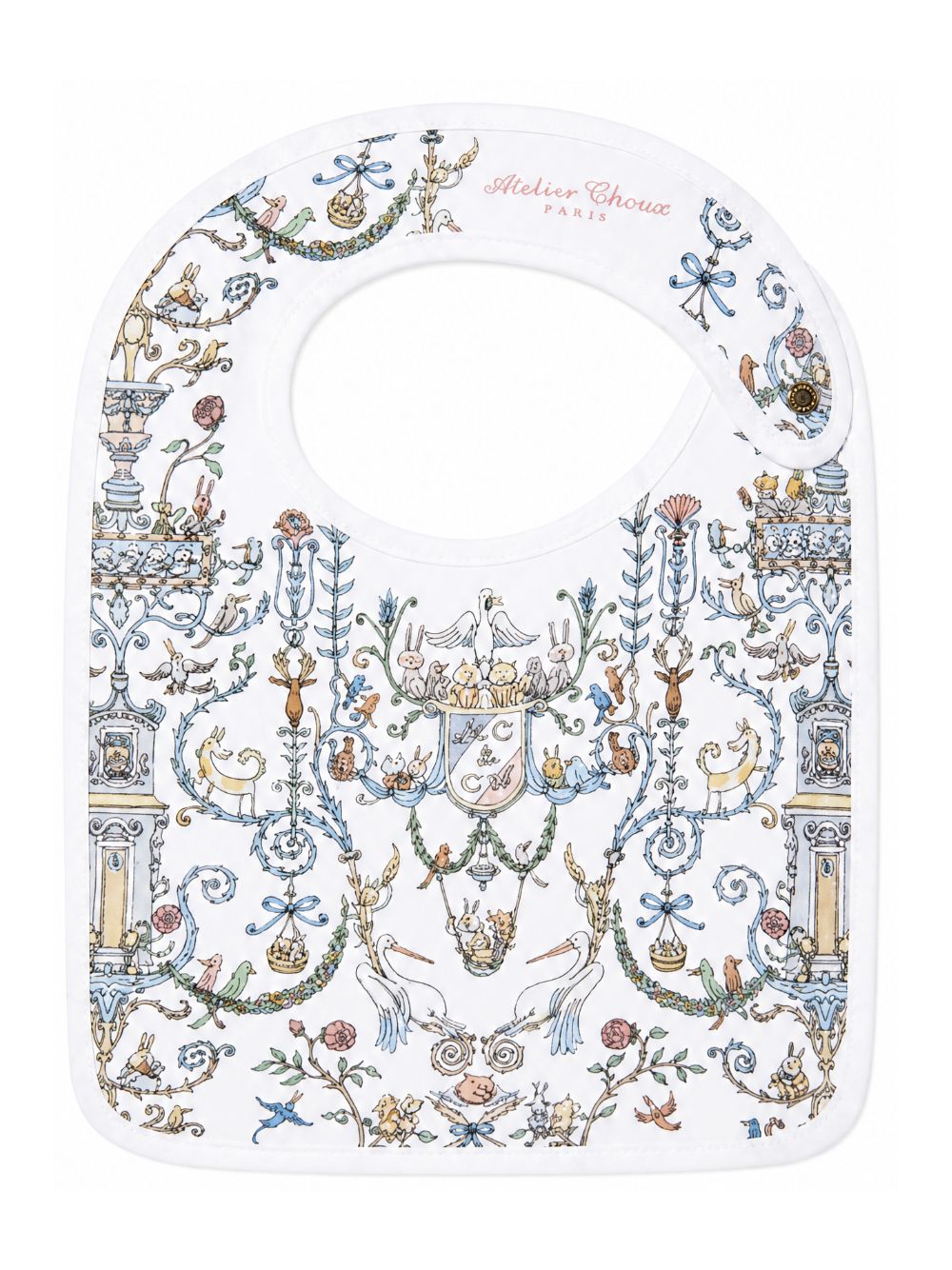 Bavaglino per neonati Atelier Choux bianco con stampa BI-CS-TDJ B-U ATELIER CHOUX PARIS KIDS 