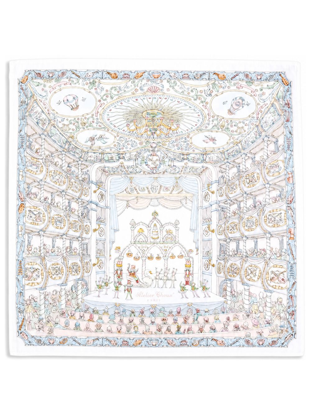 Coperta per neonati Atelier Choux Paris multicolore con stampa grafica CA-CQ-NUC R-U ATELIER CHOUX PARIS KIDS 