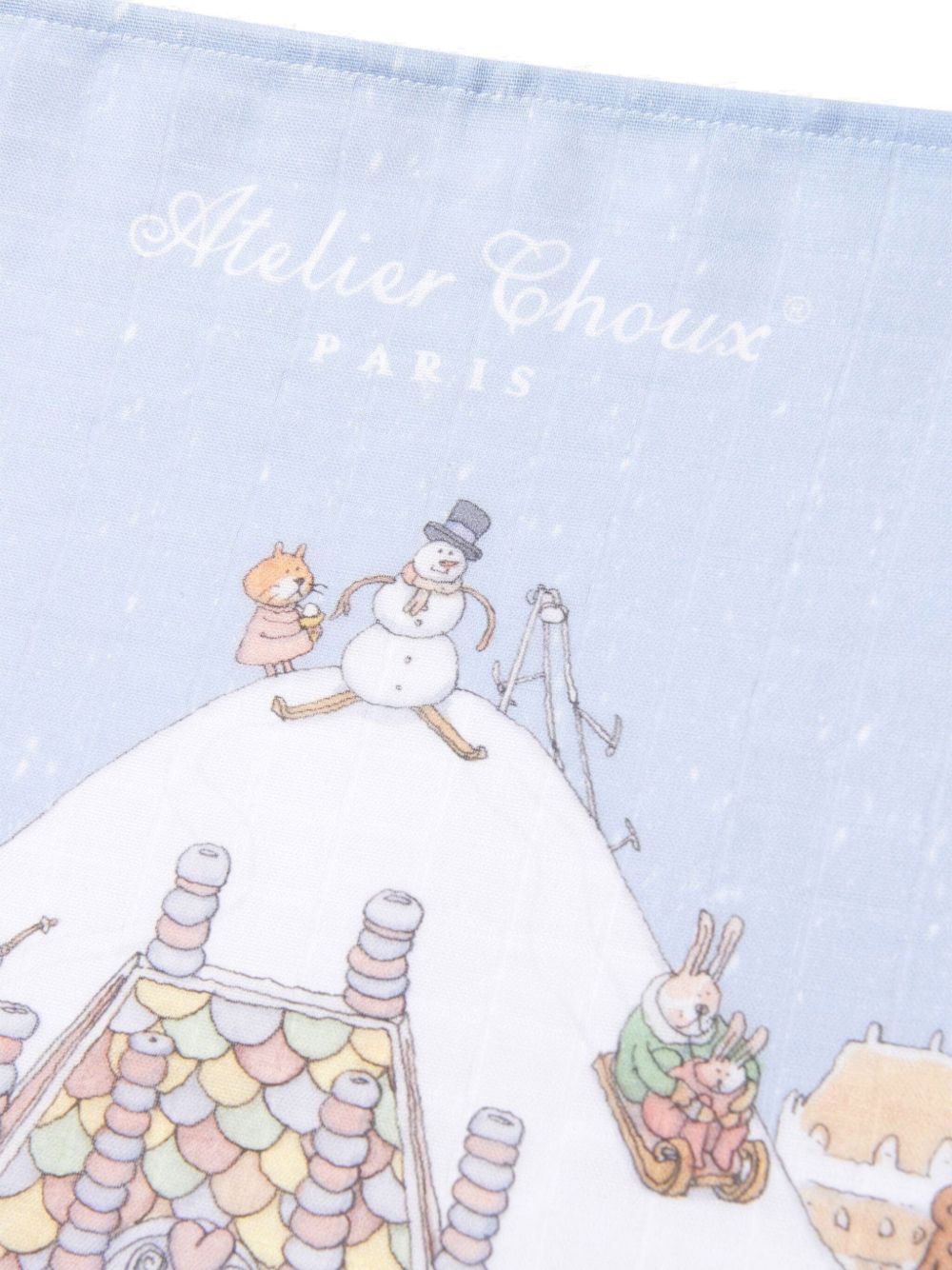 Coperta per neonati Atelier Choux Paris con stampa logo sul davanti CA-CQ-WIW O-U ATELIER CHOUX PARIS KIDS 