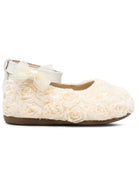 Ballerine per neonata BabyWalker Kids bianche con applicazione fiori all-over PB2654 IVORY BABYWALKER KIDS 