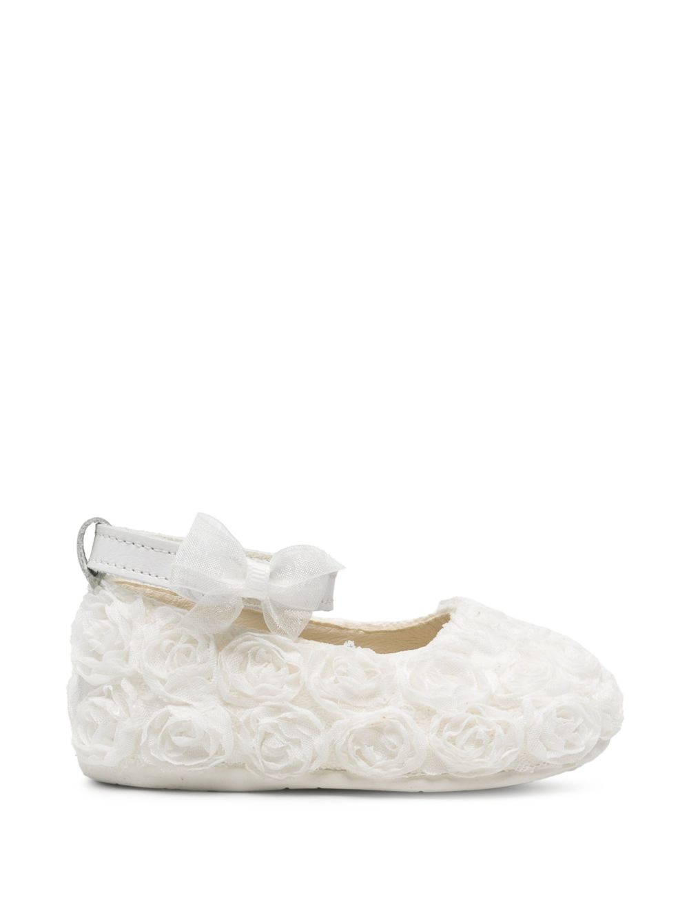 Ballerine per neonata BabyWalker Kids bianche con applicazione fiori all-over PB2654 WHITE BABYWALKER KIDS 