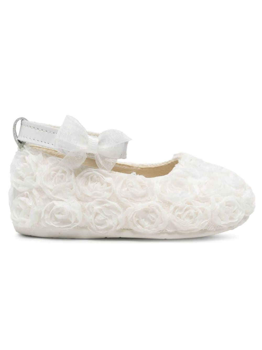 Ballerine per neonata BabyWalker Kids bianche con applicazione fiori all-over PB2654 WHITE BABYWALKER KIDS 
