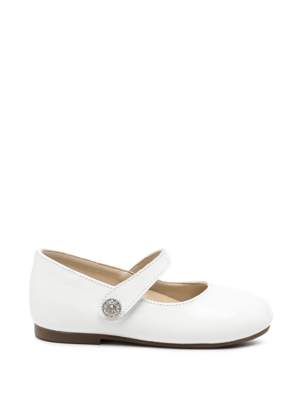 Ballerine per bambina BabyWalker bianche con decorazione in cristalli PB4833 WHITE BABYWALKER KIDS 