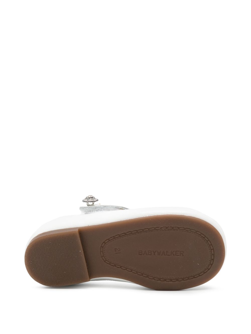 Ballerine per bambina BabyWalker bianche con decorazione in cristalli PB4833 WHITE BABYWALKER KIDS 
