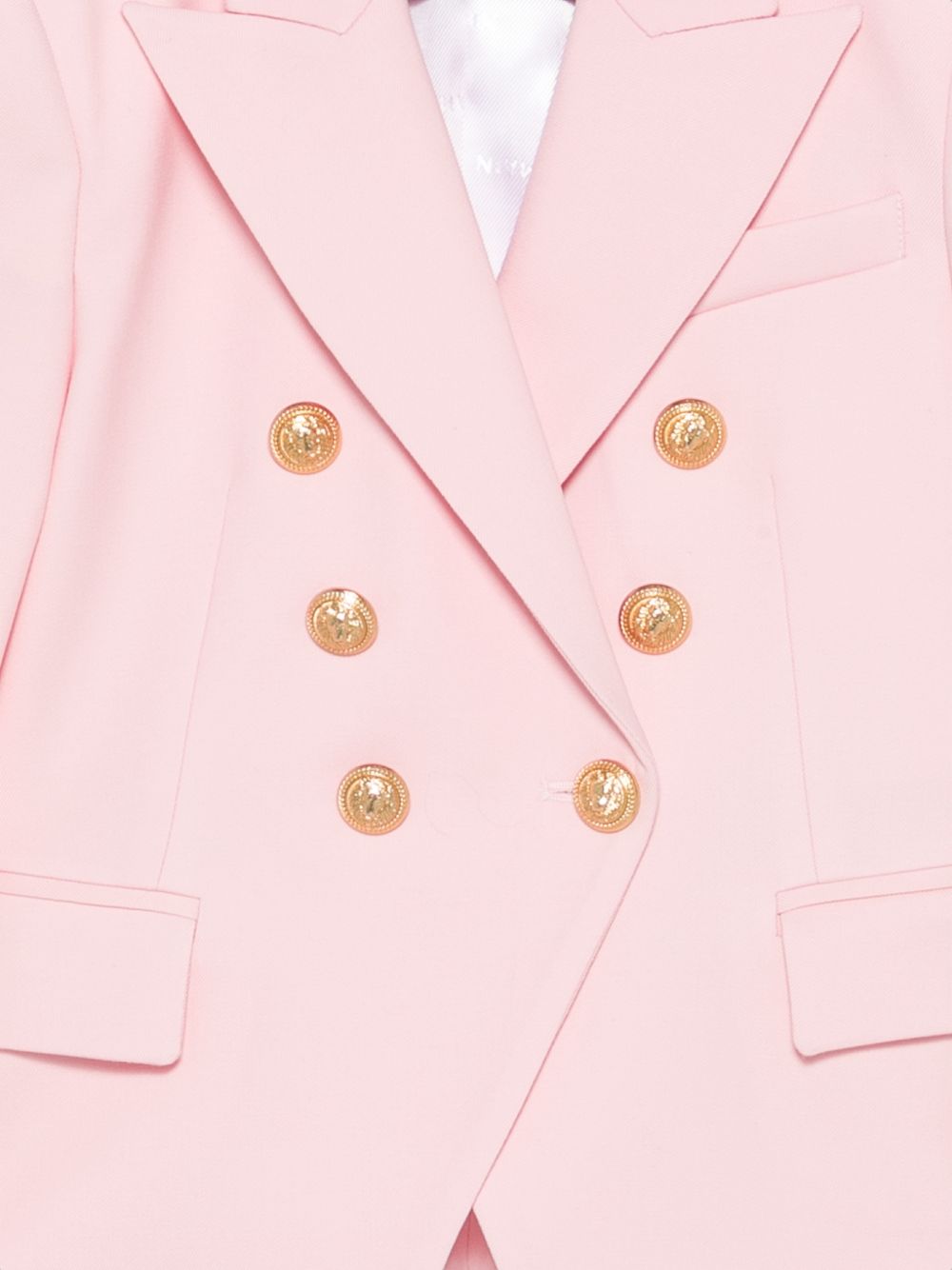 Blazer per bambina Balmain Kids rosa con due tasche laterali con patta BX2A04 I0196 50HOR BALMAIN KIDS 