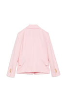 Blazer per bambina Balmain Kids rosa con due tasche laterali con patta BX2A04 I0196 50HOR BALMAIN KIDS 