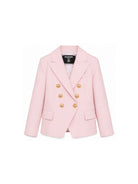 Blazer per bambina Balmain Kids rosa con due tasche laterali con patta BX2A04 I0196 50HOR BALMAIN KIDS 