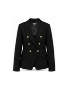 Blazer per bambina Balmain Kids nero con chiusura a doppiopetto BX2A04 I0196 930OR BALMAIN KIDS 