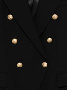 Blazer per bambina Balmain Kids nero con chiusura a doppiopetto BX2A04 I0196 930OR BALMAIN KIDS 