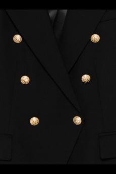 Blazer per bambina Balmain Kids nero con chiusura a doppiopetto BX2A04 I0196 930OR BALMAIN KIDS 