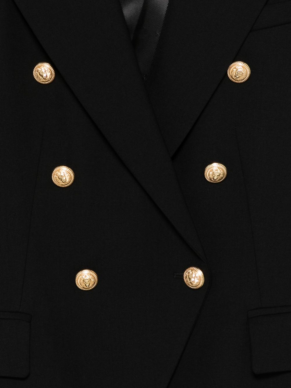 Blazer per bambina Balmain Kids nero con chiusura a doppiopetto BX2A04 I0196 930OR BALMAIN KIDS 