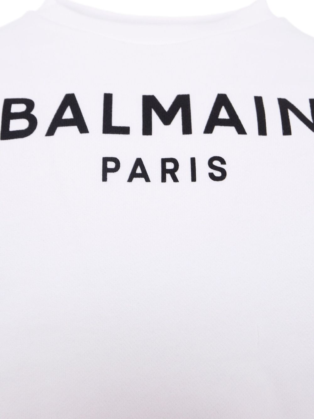 Felpa per bambino Balmain Kids bianca con stampa logo sul davanti BX4P10 Z3183 100NE BALMAIN KIDS 