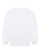 Felpa per bambino Balmain Kids bianca con stampa logo sul davanti BX4P10 Z3183 100NE BALMAIN KIDS 