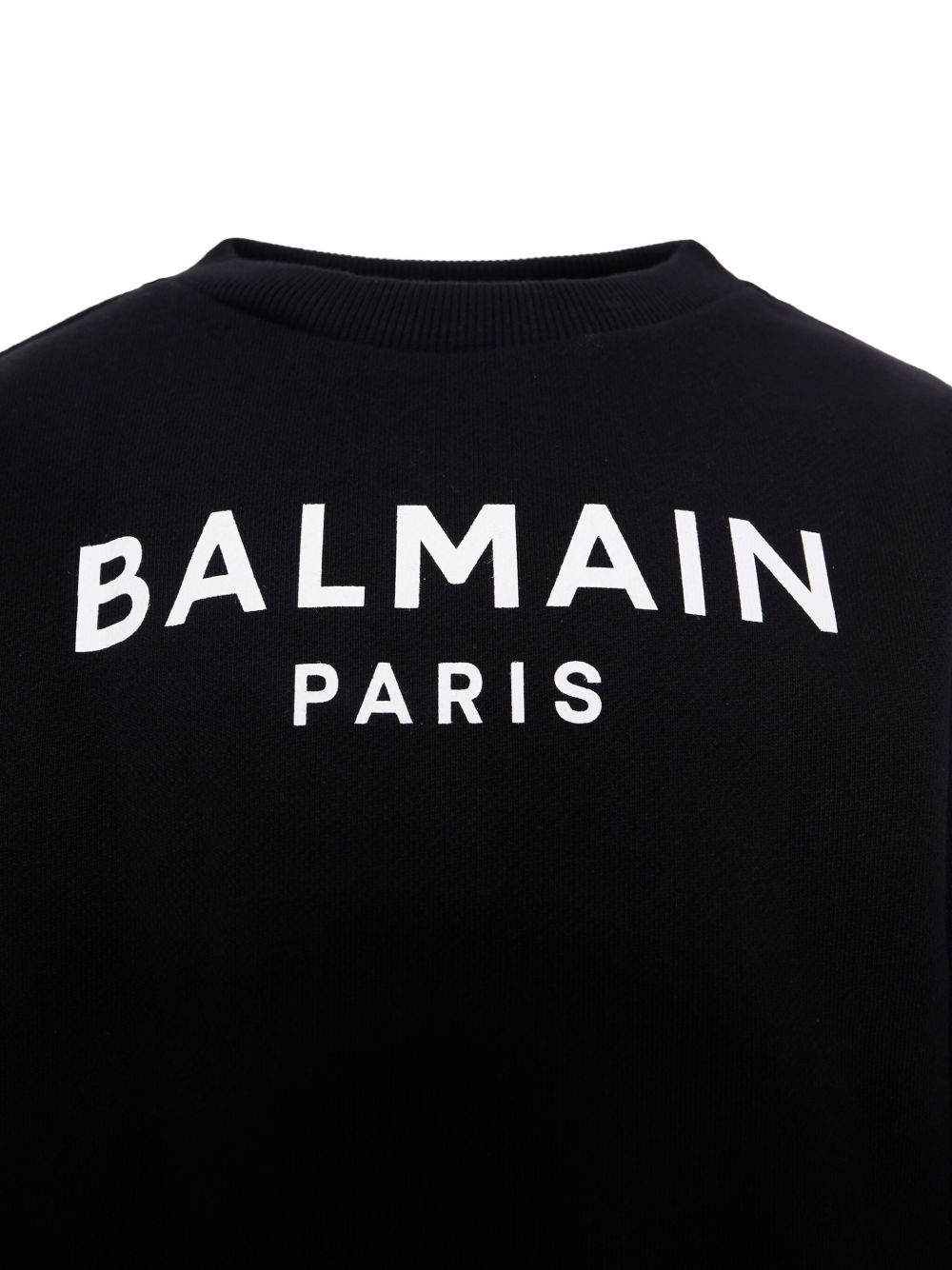 Felpa per bambino Balmain Kids nera con stampa logo sul davanti BX4P10 Z3183 930BC BALMAIN KIDS 