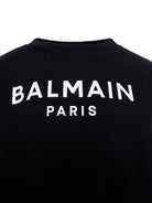 Felpa per bambino Balmain Kids nera con stampa logo sul davanti BX4P10 Z3183 930BC BALMAIN KIDS 