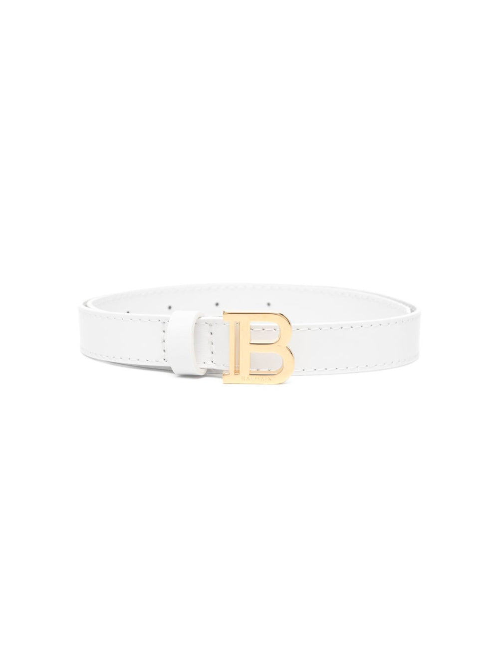 Cintura per bambina Balmain Kids bianca con fibbia con logo dorato BY0C01 Z1371 100OR BALMAIN KIDS 