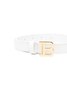 Cintura per bambina Balmain Kids bianca con fibbia con logo dorato BY0C01 Z1371 100OR BALMAIN KIDS 