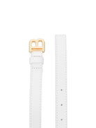 Cintura per bambina Balmain Kids bianca con fibbia con logo dorato BY0C01 Z1371 100OR BALMAIN KIDS 