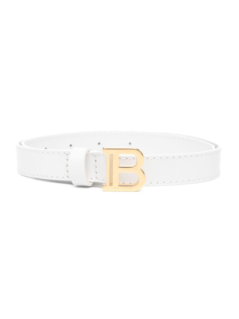 Cintura per bambina Balmain Kids bianca con fibbia con logo dorato BY0C01 Z1371 100OR BALMAIN KIDS 