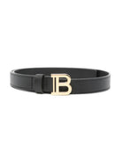 Cintura per bambina Balmain Kids nera con fibbia logo BY0C01 Z1371 930OR BALMAIN KIDS 