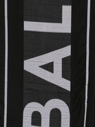 Sciarpa per bambino Balmain Kids nera con logo e bordi sfrangiati BY0R13 Z3649 930BC BALMAIN KIDS 