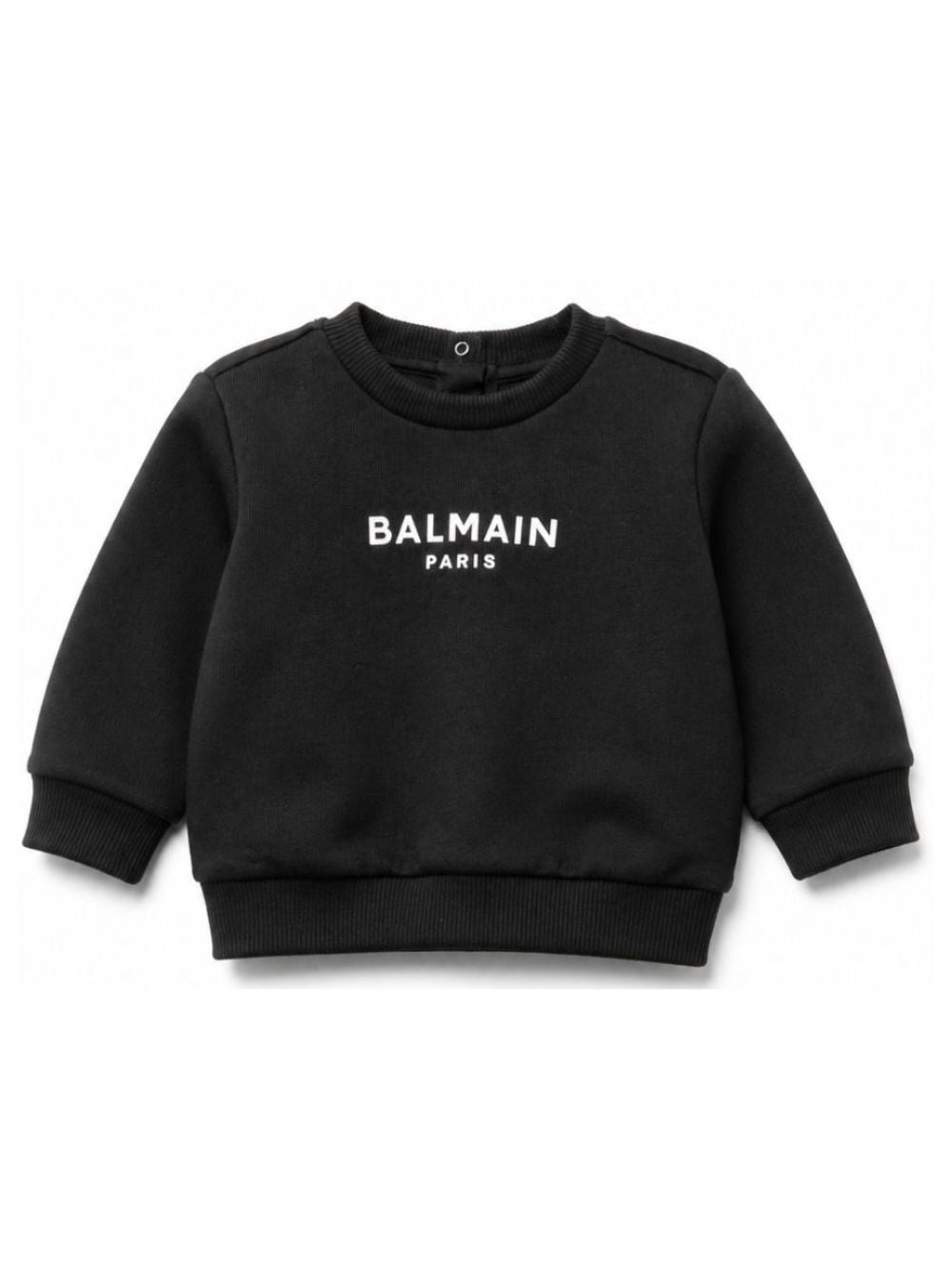 Felpa per neonati Balmain Kids nera con logo sul davanti BY4580 Z3183 930BC BALMAIN KIDS 