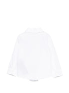 Camicia da neonato Balmain Kids bianca con logo ricamato BY5530 P0562 100NE BALMAIN KIDS 