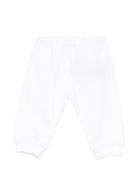 Pantaloni per neonati Balmain Kids bianchi con logo sul davanti BY6610 Z3183 100NE BALMAIN KIDS 