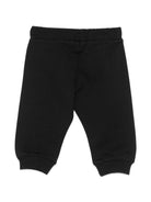 Pantaloni per neonati Balmain Kids neri con logo sul davanti BY6610 Z3183 930BC BALMAIN KIDS 