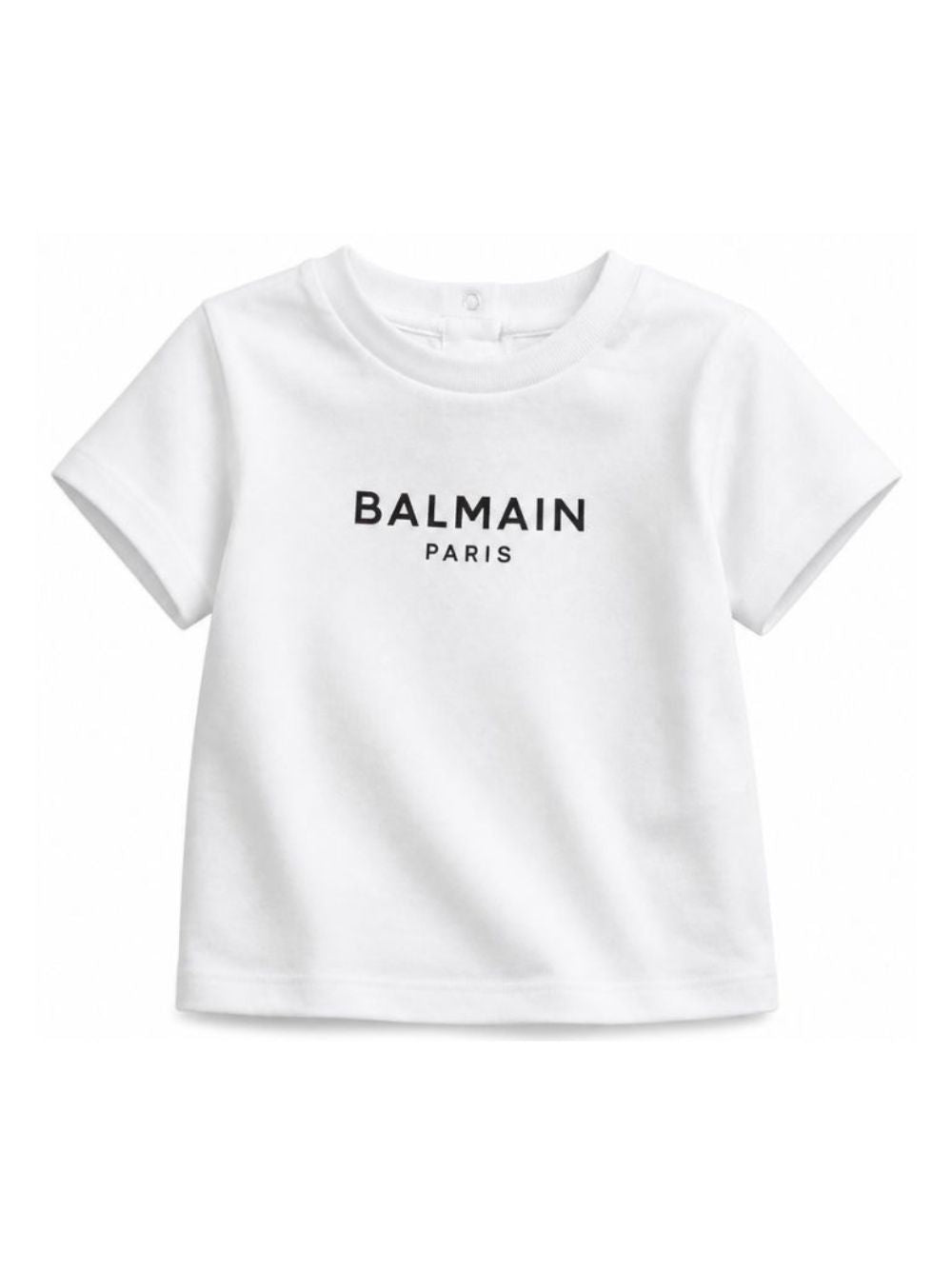 T-shirt da neonato balmain Kids bianca con stampa logo BY8631 Z3672 100NE BALMAIN KIDS 