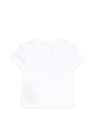 T-shirt da neonato balmain Kids bianca con stampa logo BY8631 Z3672 100NE BALMAIN KIDS 