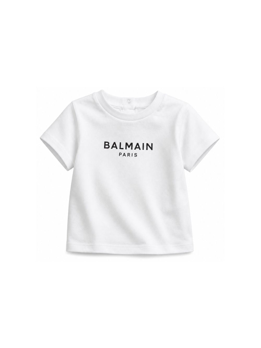 T-shirt da neonato balmain Kids bianca con stampa logo BY8631 Z3672 100NE BALMAIN KIDS 