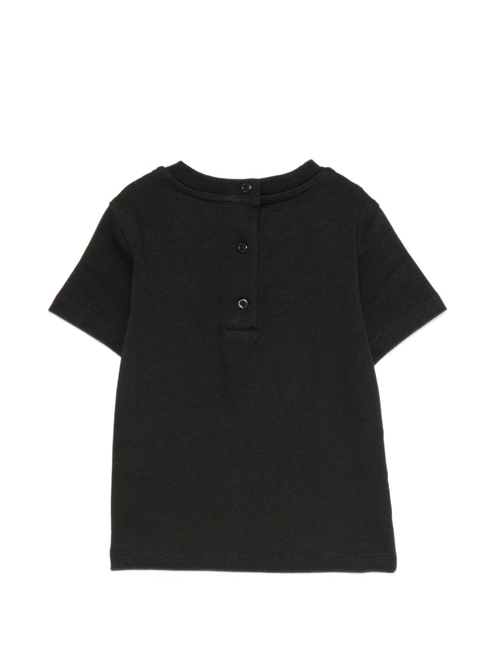 T-shirt per neonati Balmain Kids nera con stampa logo sul davanti BY8631 Z3672 930BC BALMAIN KIDS 