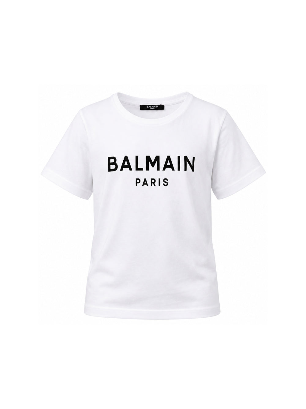 T-shirt per bambino Balmain Kids bianca con logo sul davanti BY8R11 Z3672 100NE BALMAIN KIDS 