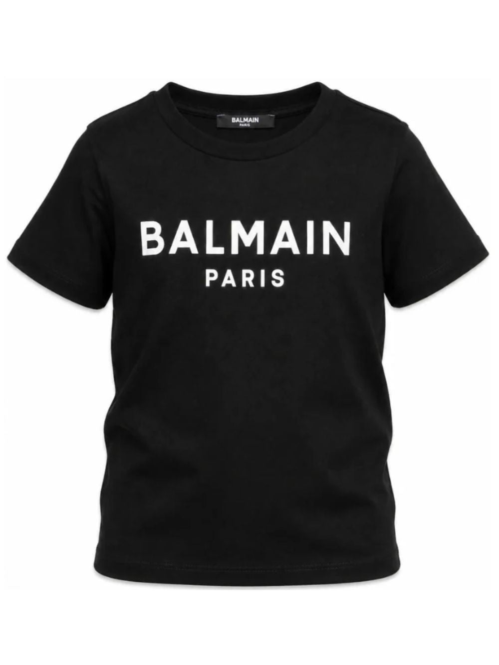 T-shirt per bambino Balmain Kids nera con logo sul davanti BY8R11 Z3672 930BC BALMAIN KIDS 