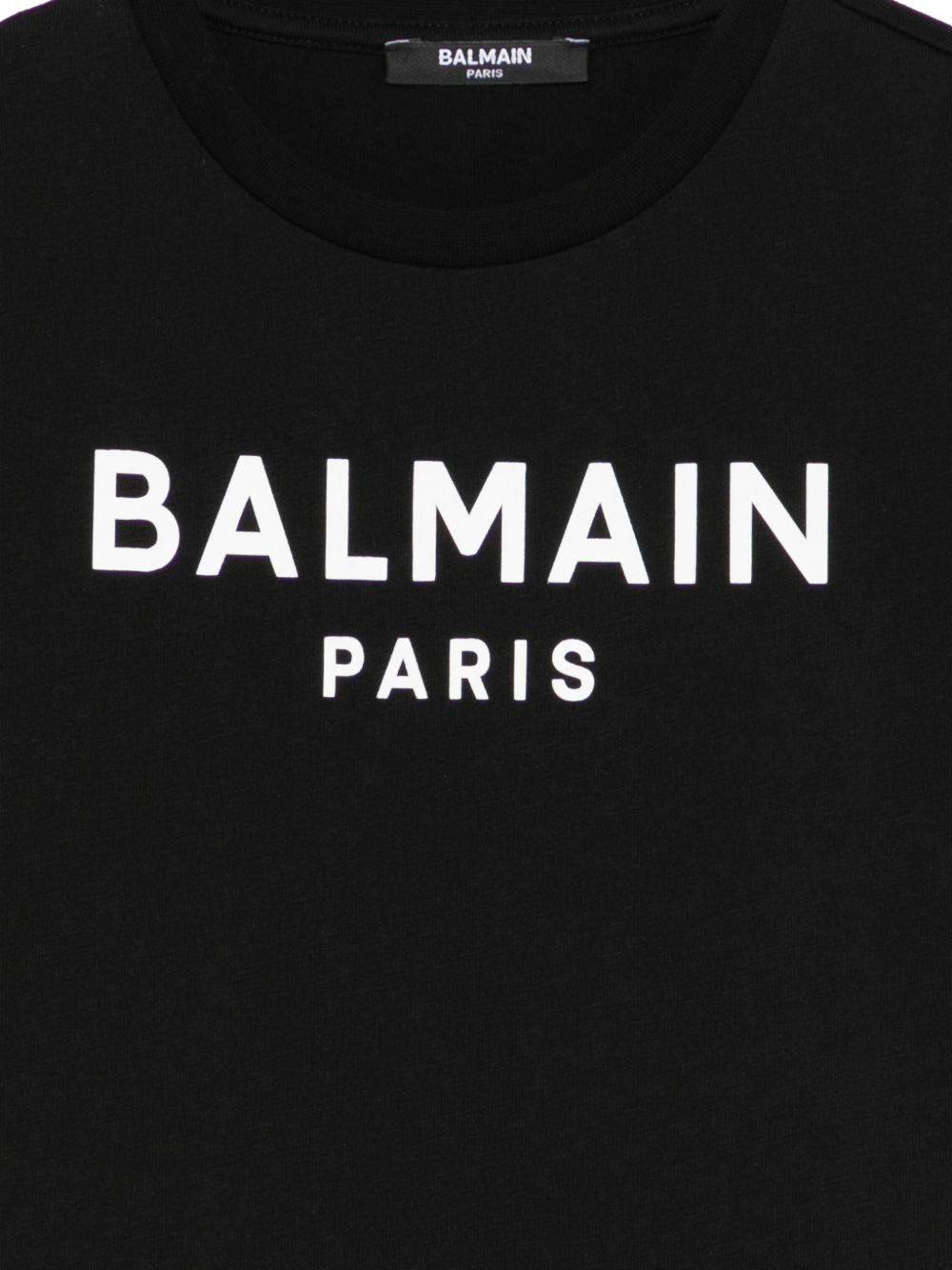 T-shirt per bambino Balmain Kids nera con logo sul davanti BY8R11 Z3672 930BC BALMAIN KIDS 
