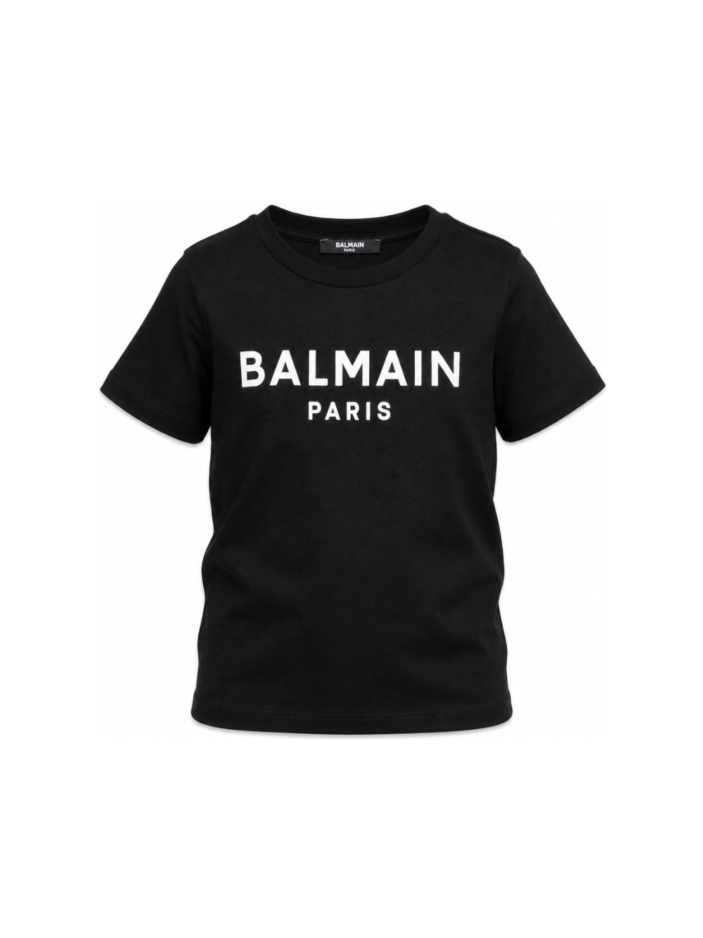 T-shirt per bambino Balmain Kids nera con logo sul davanti BY8R11 Z3672 930BC BALMAIN KIDS 