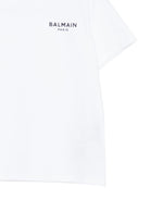 T-shirt per bambino Balmain Kids bianca con logo sul davanti BY8R31 Z3672 100NE BALMAIN KIDS 