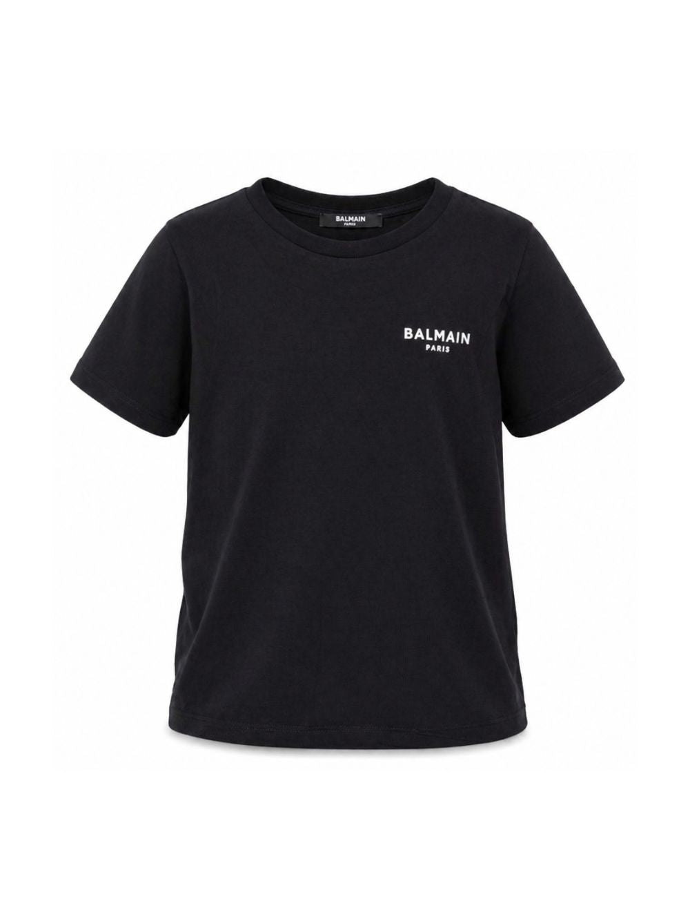 T-shirt per bambino Balmain Kids nera con logo sul davanti BY8R31 Z3672 930BC BALMAIN KIDS 